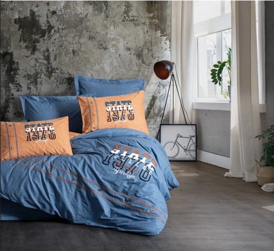 Cotton Box Mood Nakışlı Ranforce Tek Kişilik Nevresim Takımı State Tarçın