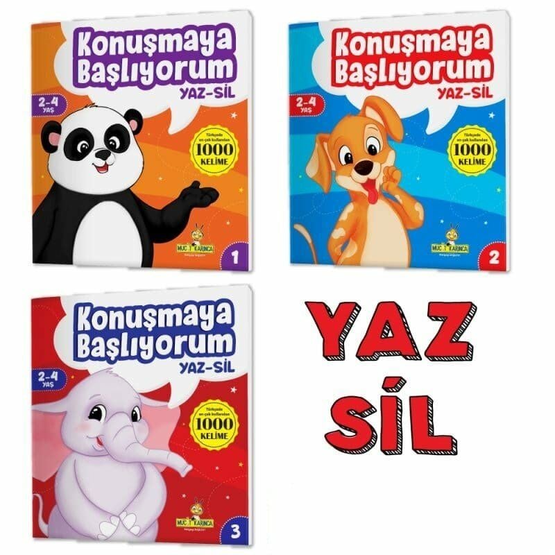 Mucit Karınca Konuşmaya Başlıyorum Serisi Yaz Sil Kitaplar