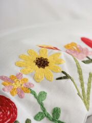 Cotton Box Brode Ranforce Çift Kişilik Nevresim Takımı Mina Pembe