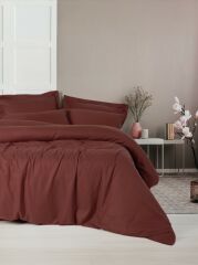 Cotton Box Çift Kişilik Nevresim Takımı Tensel Craft Bordo