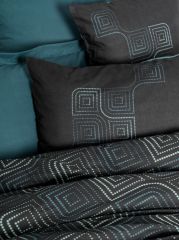 Cotton Box Dark Çift Kişilik Nevresim Takımı Noche Petrol 8680108071359