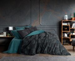 Cotton Box Dark Çift Kişilik Nevresim Takımı Noche Petrol 8680108071359