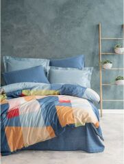 Cotton Box Modern Çift Kişilik Nevresim Takımı Cosy Mavi 8680108068120