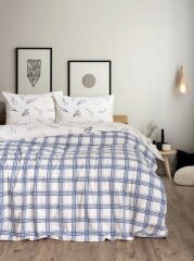 Cotton Box Flanel Nevresim Takımı Tek Kişilik Lavanid Mavi