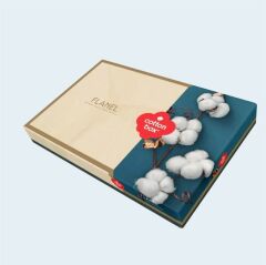 Cotton Box Flanel Nevresim Takımı Tek Kişilik Lavanid Mavi