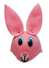 Pembe Renk Kulaklı Tavşan Şapkası Hayvan Şapkası