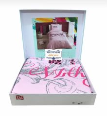 Taç Ranforce Çift Kişilik Nevresim Takımı Pink Pembe