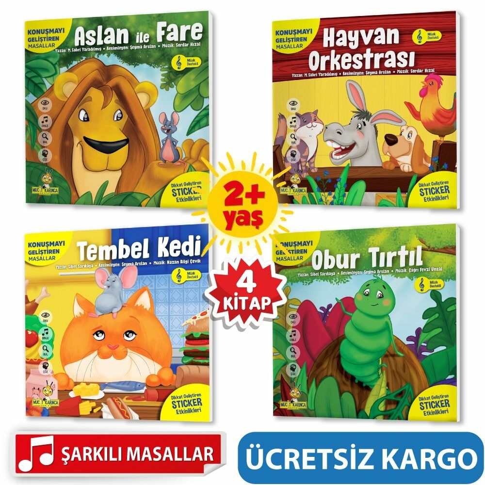 Uyku Öncesi Masallar Serisi Aslan ile Fare 2-4 Yaş