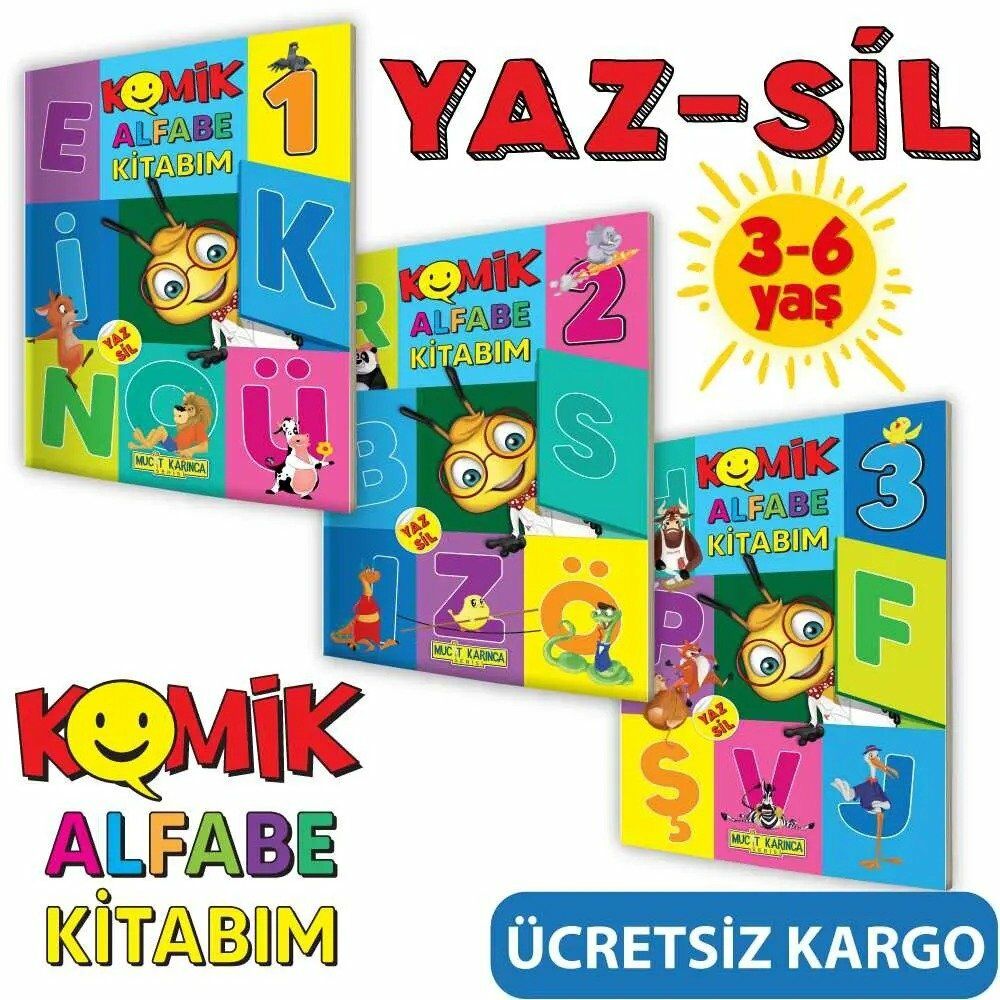 Mucit Karınca Komik Alfabe Kitabım 3-6 Yaş