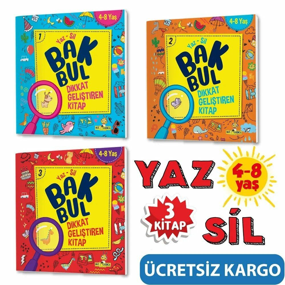 Mucit Karınca Bak Bul Dikkat Geliştiren Kitap Serisi 4-8 Yas