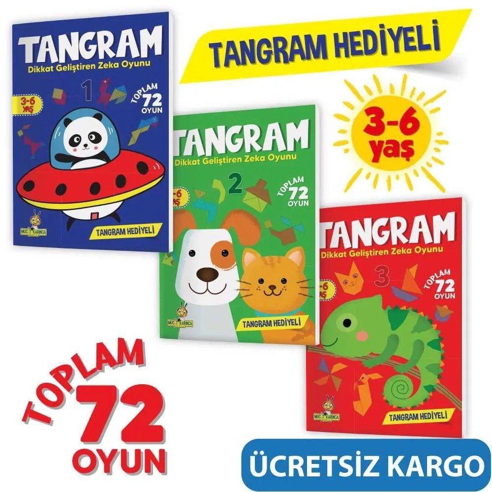 Mucit Karınca Tangram Dikkat Geliştirme Seti 3-6 Yaş