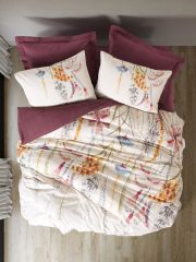 Cotton Box Tek Kişilik Nevresim Takımı Flos Bordo 8680108078631
