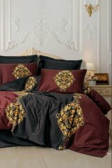 Cotton Box Palace Saten Çift Kişilik Nevresim Takımı Ebren Antrasit