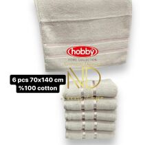 Hobby Dolce Açık Lila 50x90 6'lı Havlu Seti