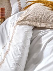 Cotton Box Majestic Seri Çift Kişilik Nevresim Takımı İnes bej