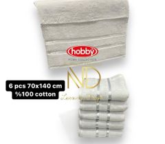 Hobby Dolce Açık Mavi 70x140 6'lı Havlu Seti