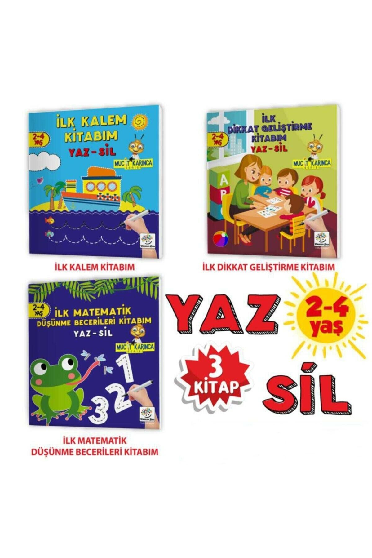 Mucit Karınca Serisi Yaz Sil Kitaplar 1. Seri (2-4 Yaş)