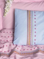 Cotton Box Brode Ranforce Çift Kişilik Nevresim Takımı Tatum Mavi