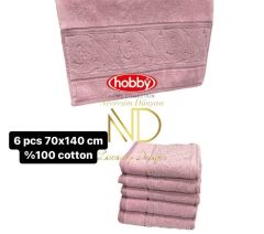 Hobby Sultan Gül Kurusu 70x140 6'lı Havlu Seti