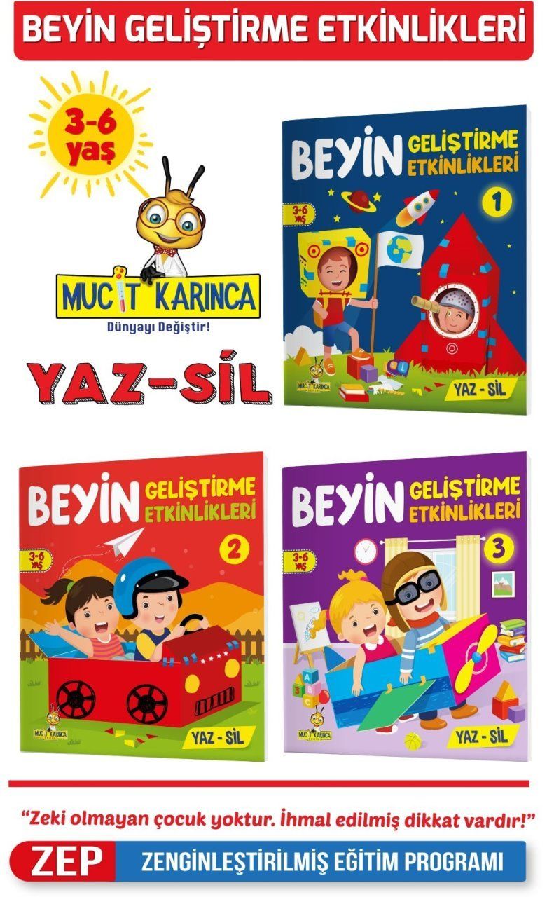 Mucit Karınca Beyin Geliştirme Etkinlikleri 3-6 yaş