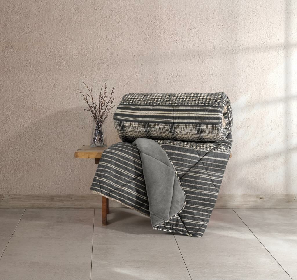 Cotton Box Çift Kişilik Yorgan Velvet Timbre Antrasit