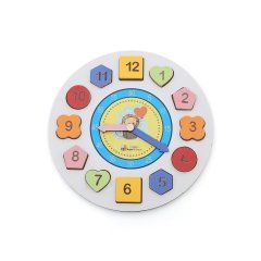 Ahşap Eğitici Geometrik Bul Tak Saat