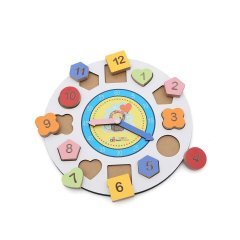 Ahşap Eğitici Geometrik Bul Tak Saat