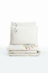 Cotton Box Brode Ranforce Çift Kişilik Nevresim Takımı Delbin Pembe