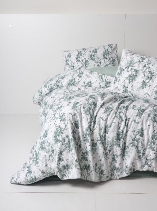 Cotton Box Flanel Nevresim Takımı Çift Kişilik Casey Petrol