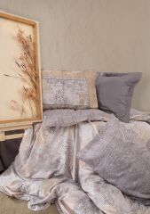 Cotton Box Çift Kişilik Saten Nevresim Takımı Amentes Gri