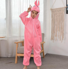 Çocuk Tavşan Kostümü Pembe Renk 2-3 Yaş 80 cm