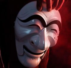 Koreli Hırsız Teatral Hahoe Maskesi - Para Heist Maskesi - Dali Maskesi