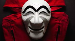 Koreli Hırsız Teatral Hahoe Maskesi - Para Heist Maskesi - Dali Maskesi