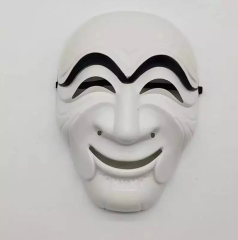 Koreli Hırsız Teatral Hahoe Maskesi - Para Heist Maskesi - Dali Maskesi