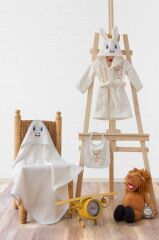 Cotton Box Bebek Bornoz Seti Zürafa Krem