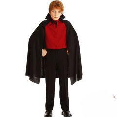 Pelerin - Vampir Pelerin - Dracula Pelerin 90 cm Siyah Yakalı