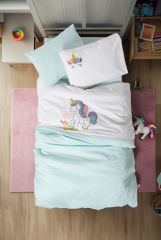 Cotton Box Punch Nakışlı Bebek Nevresim Takımı Doli Mint