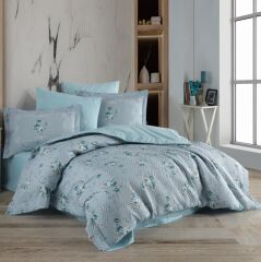 Hobby Çift Kişilik Poplin Nevresim Martha Mint