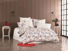 Hobby Çift Kişilik Poplin Nevresim Rithym Lacivert