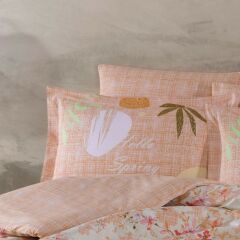 Hobby Çift Kişilik Poplin Nevresim Lily Somon