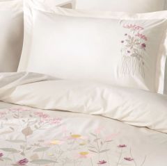 Hobby Çift Kişilik Poplin Premium Nakışlı Nevresim Emilia Krem