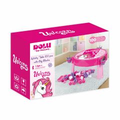 2572 UNICORN 100 PCS BLOKLU AKTIVITE MASASI MONTAJ