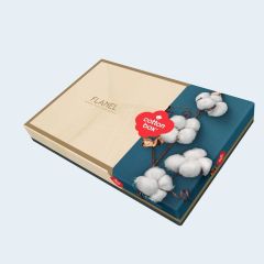 Cotton Box Flanel Nevresim Takımı Çift Kişilik Blueline Lacivert