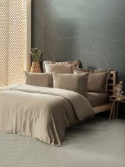 Cotton Box Silky İpek Çift Kişilik Nevresim Takımı Bej
