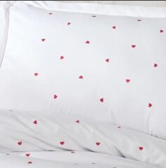 Hobby Çift Kişilik Poplin Premium Nakışlı Nevresim Lubow Beyaz 8698499179899