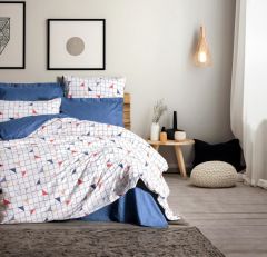 Cotton Box Minimal Çift Kişilik Nevresim Takımı Stew Mavi 8680108071670