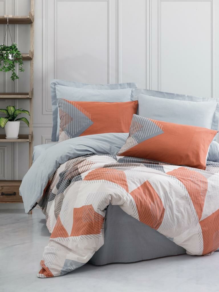 Cotton Box Ranforce Nevresim Takımı Çift Kişilik Joseph Mavi
