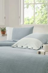 Özdilek Çift Kişilik Ranforce Nevresim Takımı Natural Line Mavi