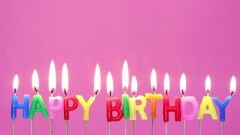 Rengarenk Happy Birthday Yazılabilen Doğum Günü Mumu