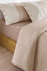 Özdilek Çift Kişilik Ranforce Nevresim Takımı Natural Line Somon
